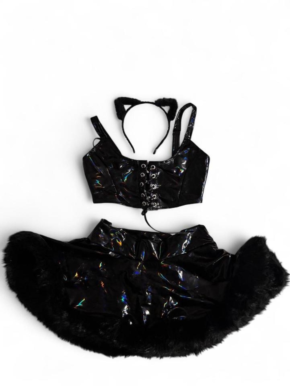 Windsor 2 Piece Black Cat Costume Set with Cat Ears